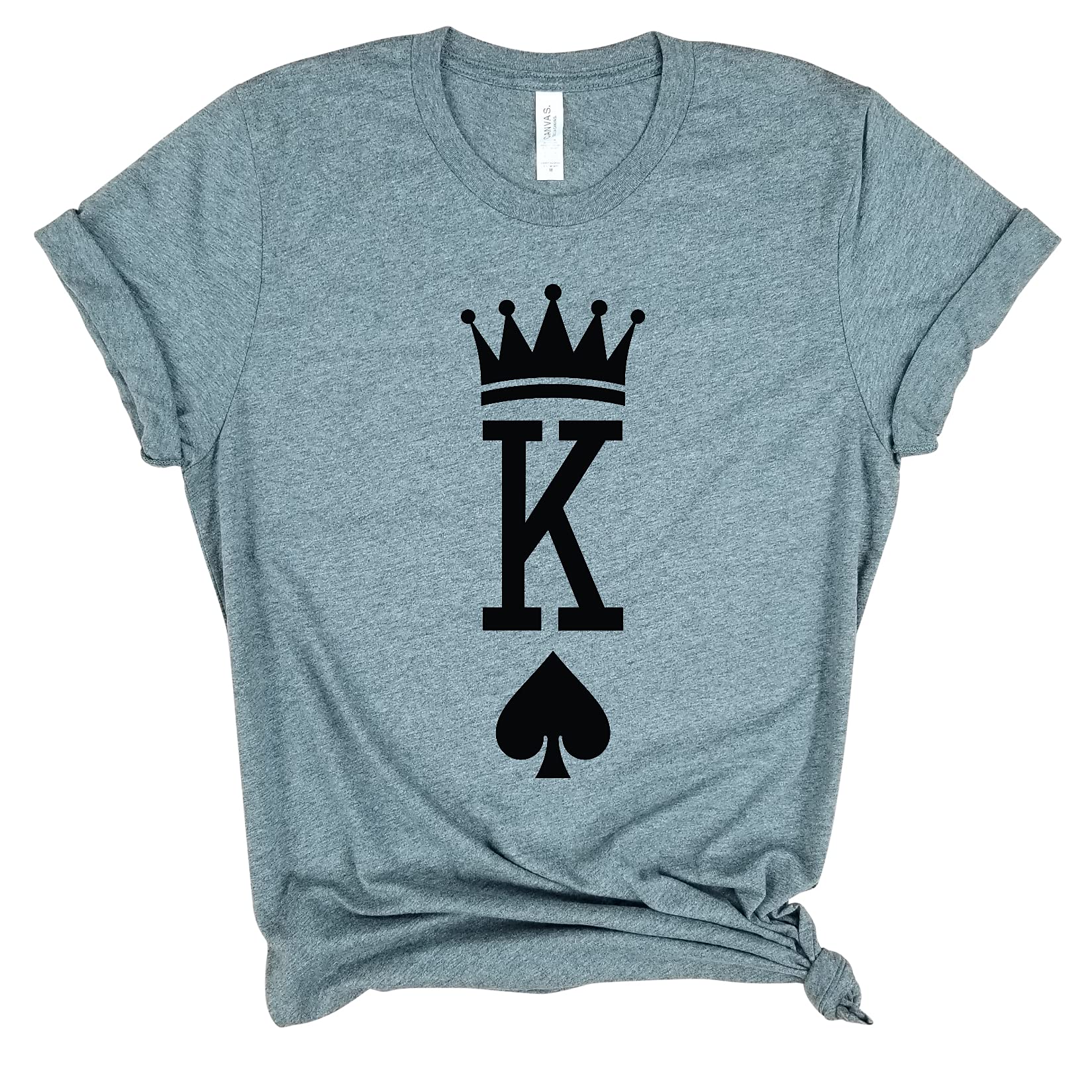 King of Spades Poker Shirt for Men - Funny Playing Card T-Shirt with King of Hearts Design, Royalty & Humor Graphic Tee - Perfect for Workouts, Parties & Casual Wear