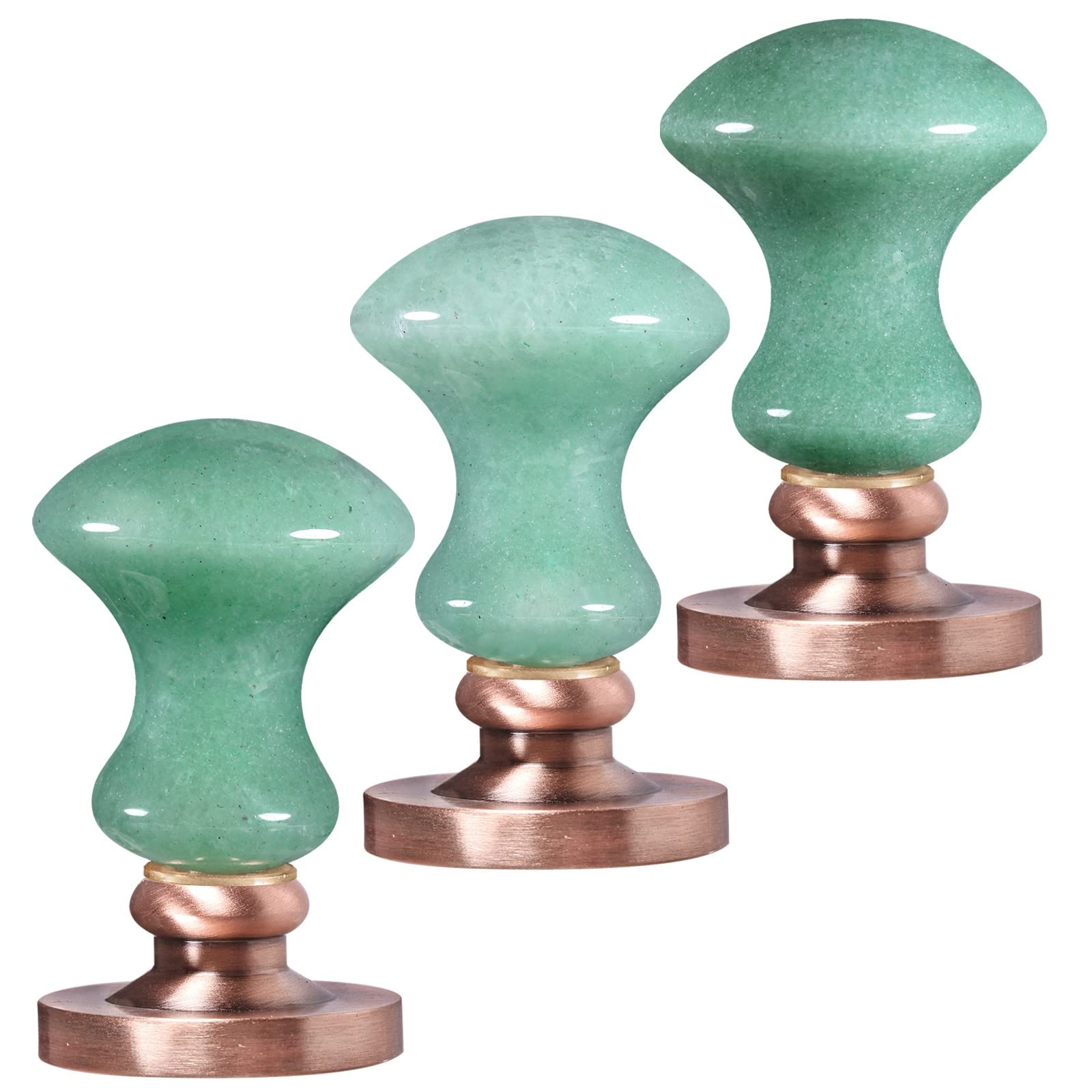 Amogeeli Green Aventurine Wax Seal Stamp Kit - Handcrafted Crystal Handle with Copper Stamp Head for Wedding Invitations, Letters, Scrapbooking & DIY Crafts - Perfect for Birthday Cards, Envelopes & Special Occasions