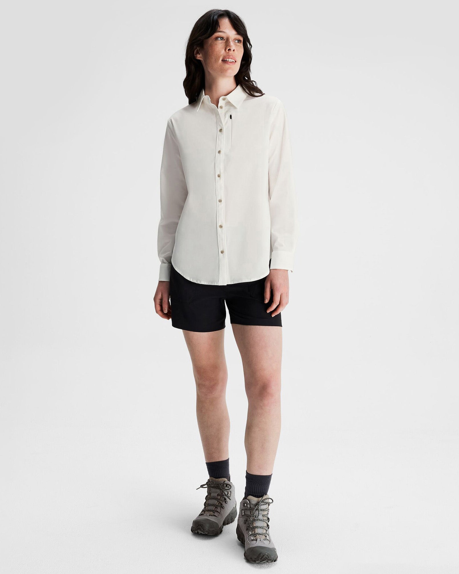 Women's UPF 50+ Sun Protection Long Sleeve Shirt - Lightweight Breathable White Sun Shirt for Hiking, Beach & Outdoor Activities