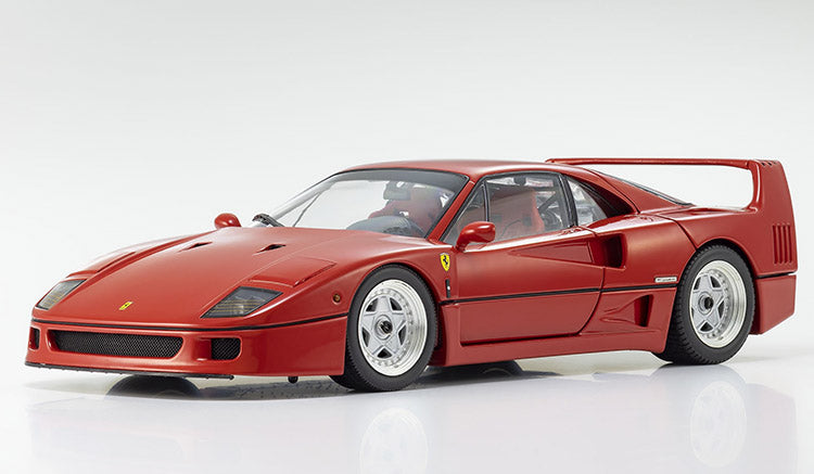 Kyosho 1:18 Scale Ferrari F40 Diecast Model Car - Red Collectible Sports Car for Display & Racing Enthusiasts | Perfect for Home Office Decor, Gift for Car Lovers, and Model Car Collections