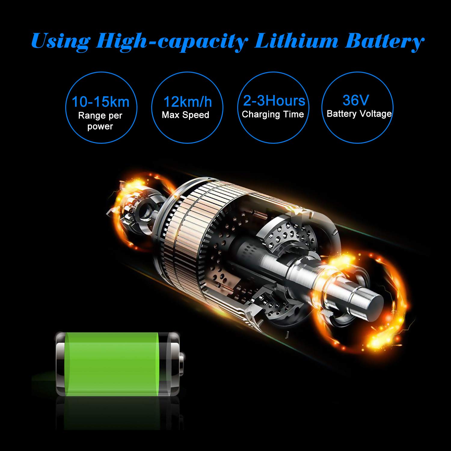 6.5 Inch Self Balancing Hoverboard with Bluetooth & LED Lights - Electric Scooter for Kids & Teens - Perfect for Commuting, Campus Travel & Outdoor Fun