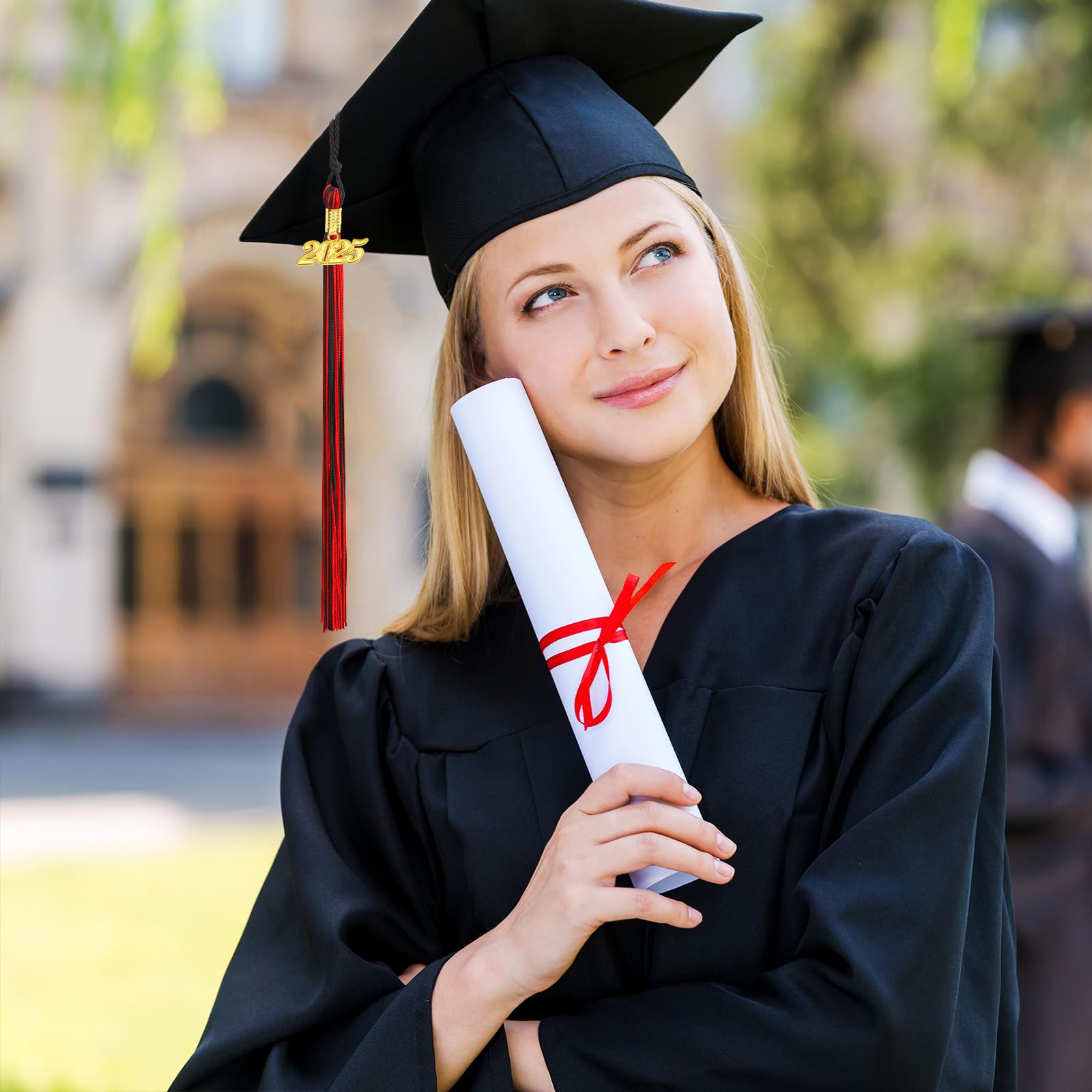 2025 Graduation Tassels - 20Pcs Black & Red Graduation Cap Tassels for High School & College Commencement Ceremonies - Perfect for 2025 Graduation Gifts, Yearbook Photos & Graduation Party Decorations
