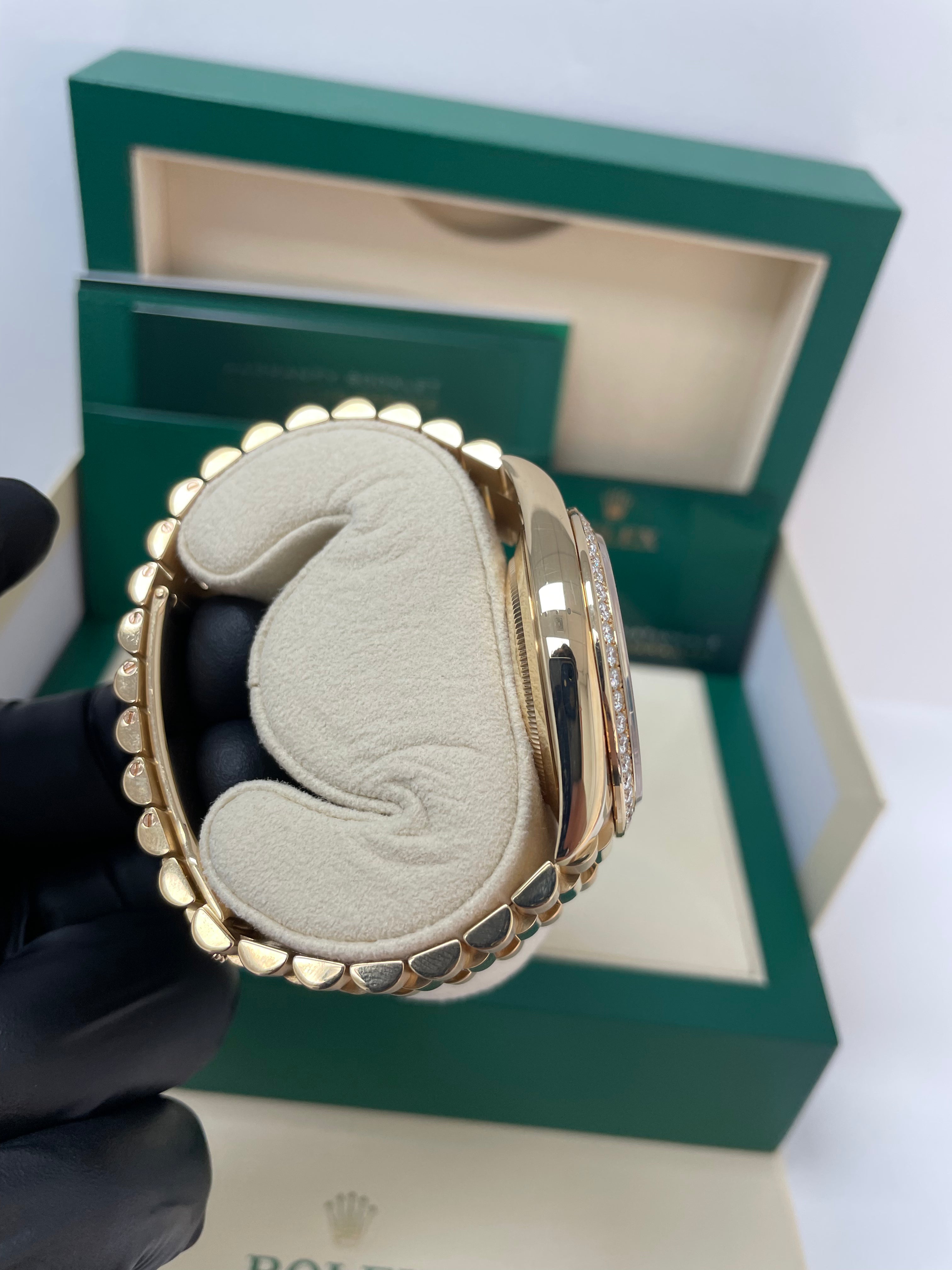 Rolex Day Date 40 Yellow Gold Watch with Champagne Dial & President Bracelet | Luxury Men's Dress Watch for Business & Formal Occasions | Ref# 228348RBR