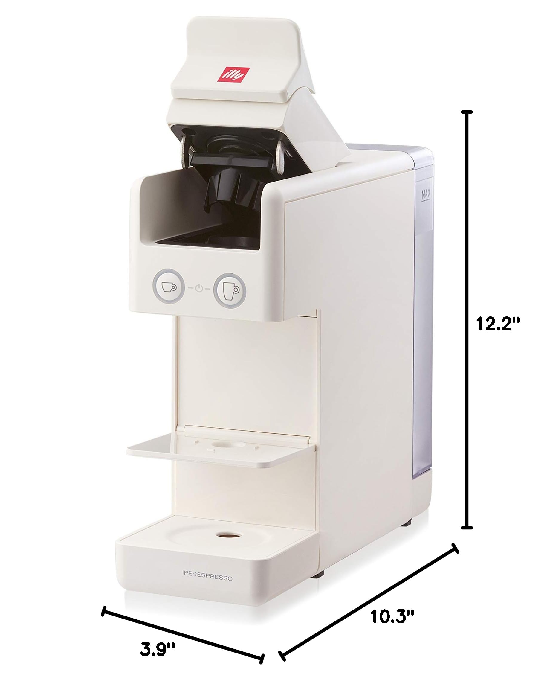 Illy Y3.3 Espresso Machine - Single Serve Coffee Maker for IperEspresso Capsules, 19 Bar Pressure, Compact White Design | Perfect for Home, Office & Small Spaces