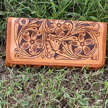 American Darling Genuine Leather Floral Wallet for Women - Stylish & Durable Bifold Wallet with Multiple Card Slots - Perfect for Everyday Use, Travel & Gift Giving