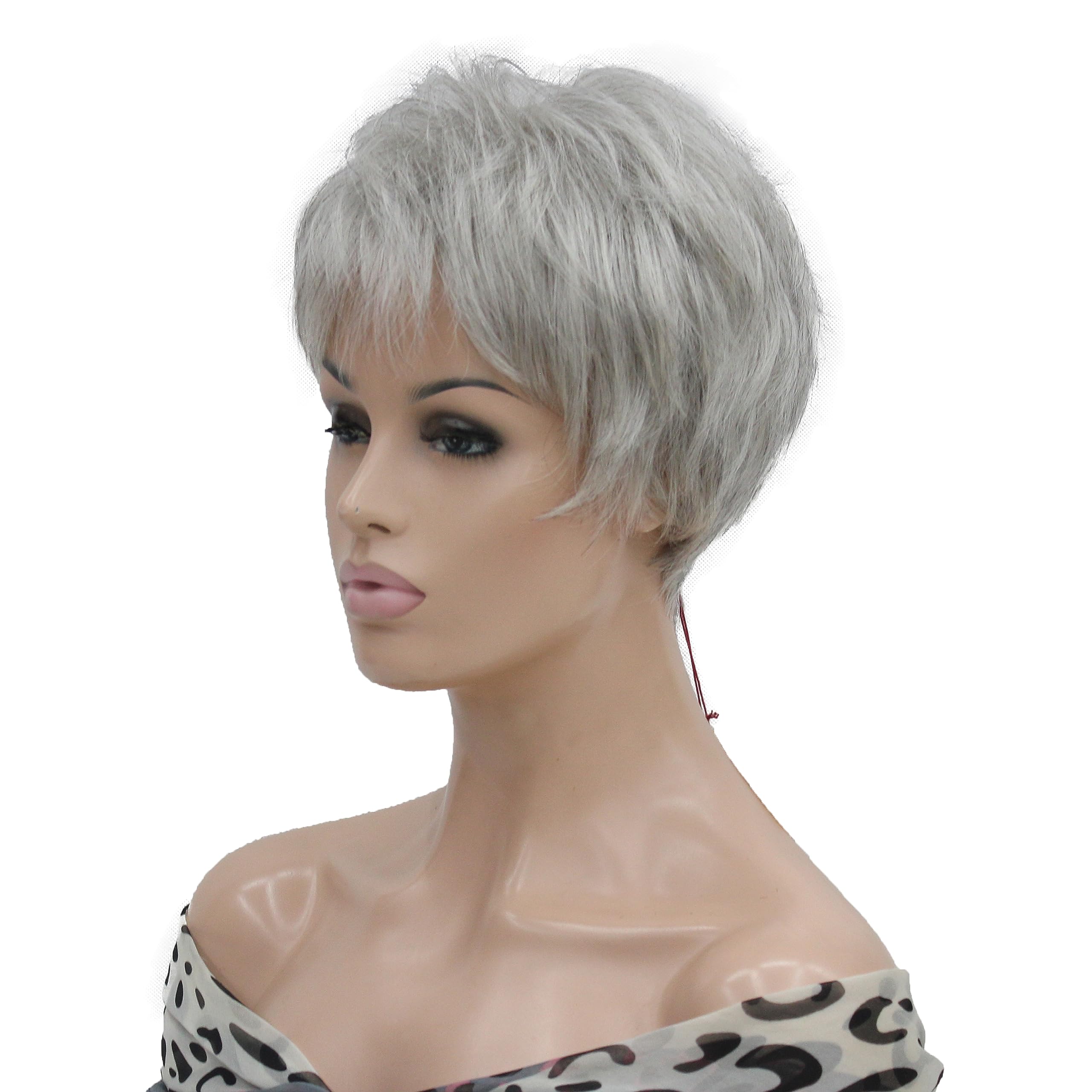 Heat Resistant Short Layered Synthetic Wig for Women - Perfect for Cosplay, Daily Wear & Styling