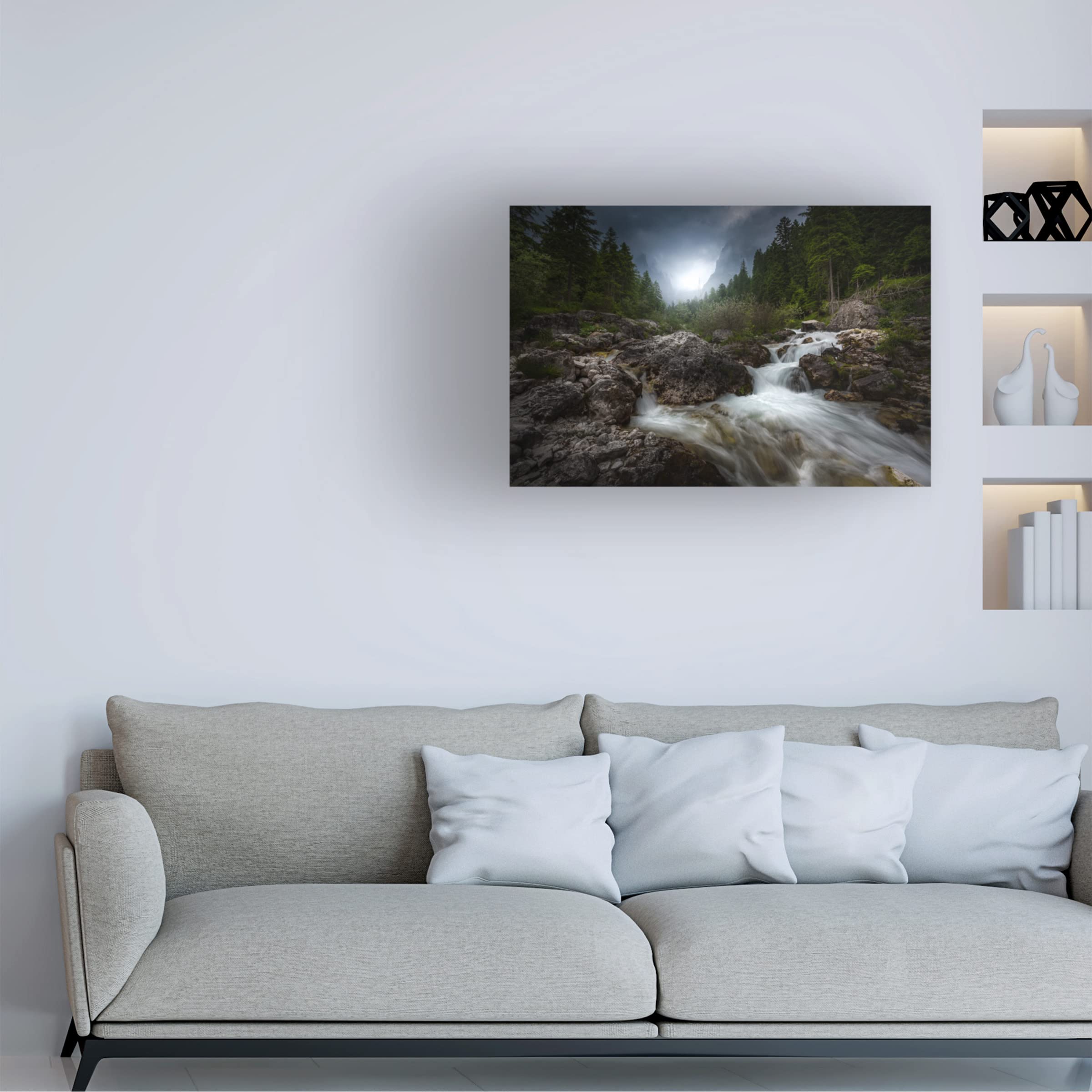 Francesco Tavani 'The River' Canvas Art Print - Premium Trademark Fine Art Wall Decor for Living Room, Bedroom & Office