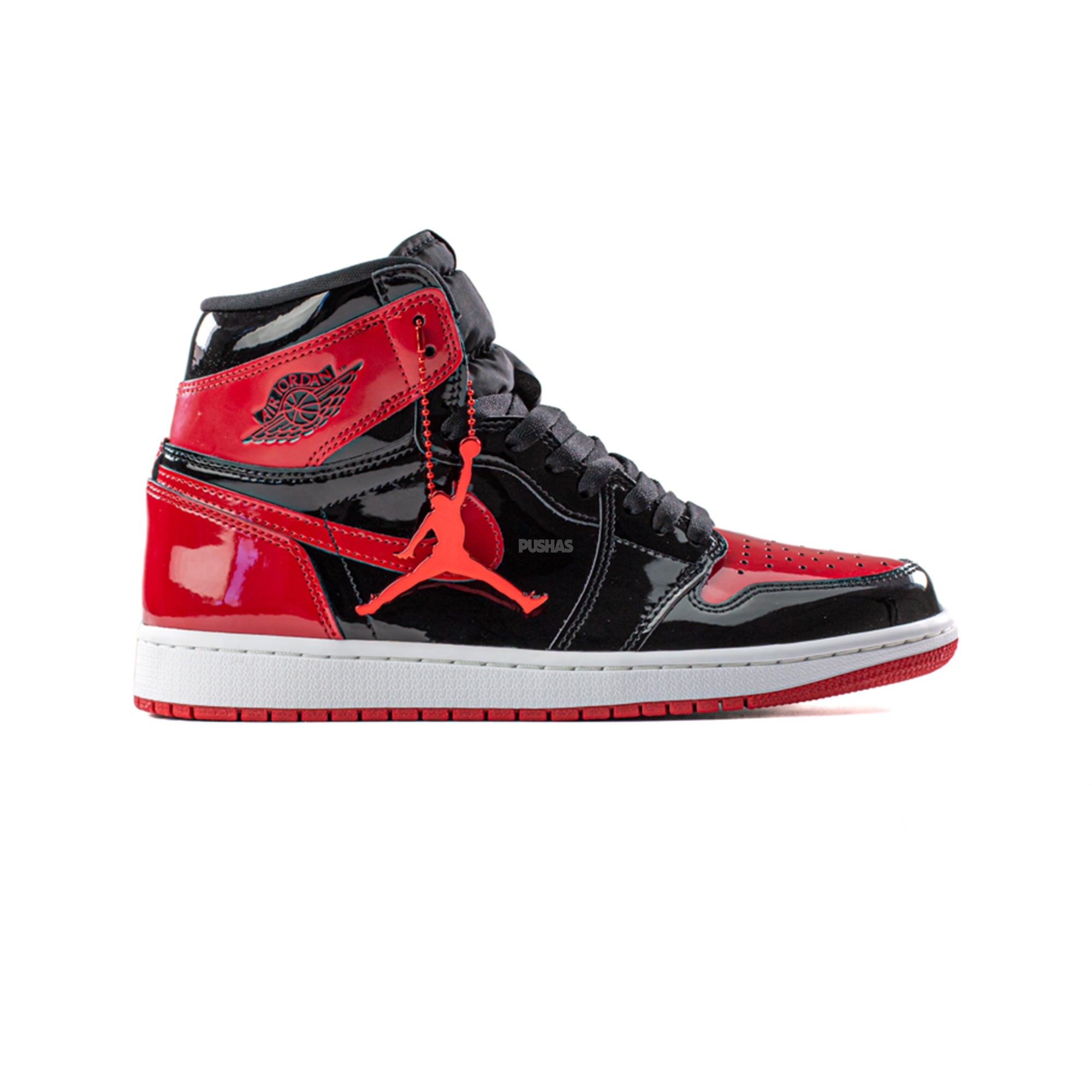Air Jordan 1 High 'Patent Bred' GS (2021) - Red & Black Basketball Shoes for Girls - Perfect for School, Sports & Streetwear Fashion