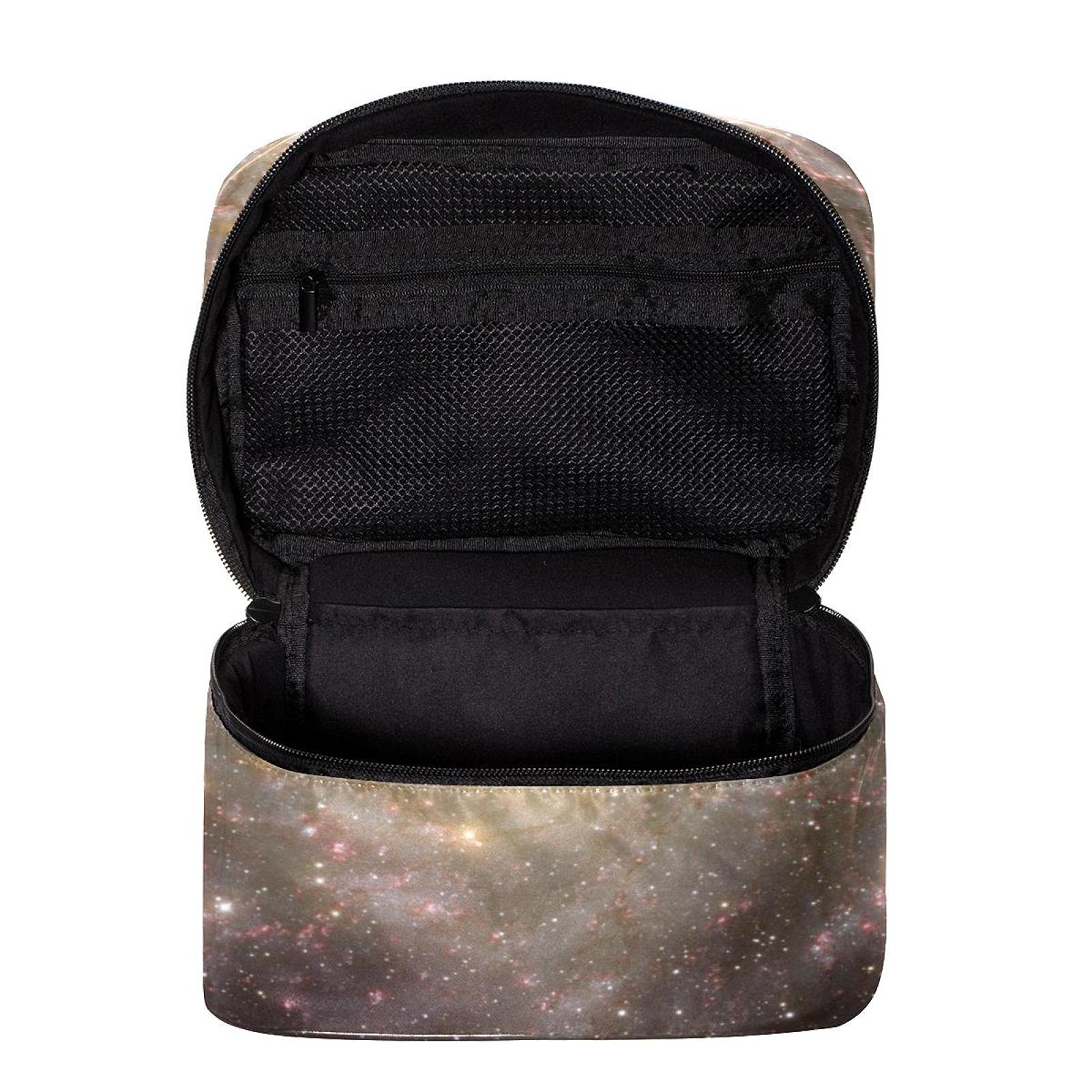 Spiral Galaxy Starry Universe Travel Makeup Bag - Large Cosmetic Organizer with Zipper for Women & Girls | Perfect for Travel, Gym & Daily Essentials Storage