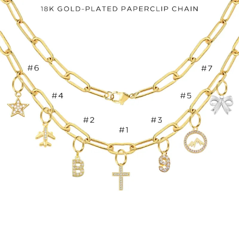 Elegant Charm Necklace with Assorted Charms - Perfect for Women's Jewelry Collection | Gift for Her, Birthday, Anniversary | Fashion Accessory for Everyday Wear & Special Occasions