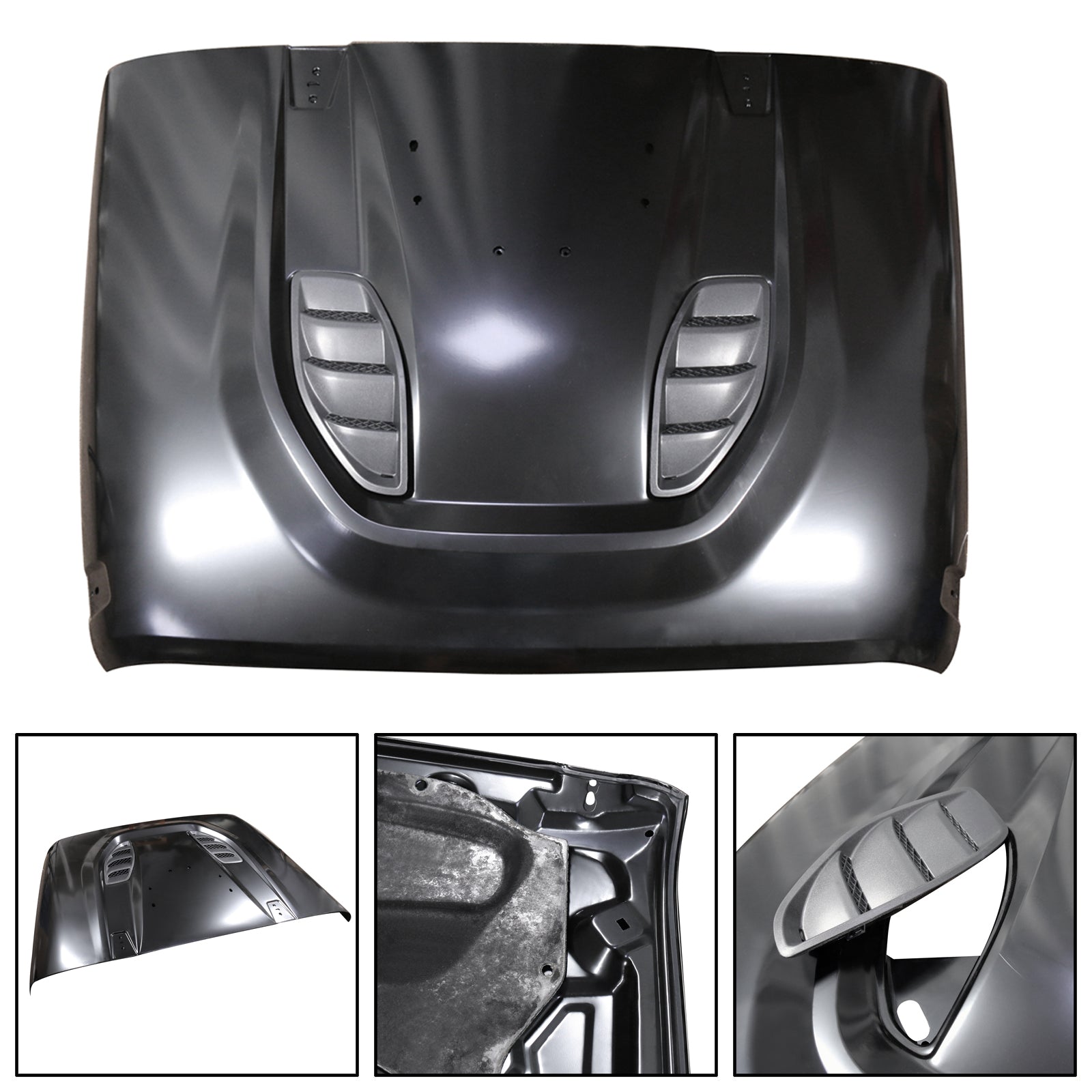 2007-2018 Jeep Wrangler JK 10th Anniversary Heat Reduction Hood - Ready to Paint Replacement Part for Off-Road & Daily Driving