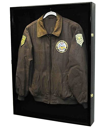Premium Extra Deep Jacket & Jersey Shadow Box Display Case - 98% UV Protection, Black - Perfect for Sports Memorabilia, Uniforms & Collectibles Display