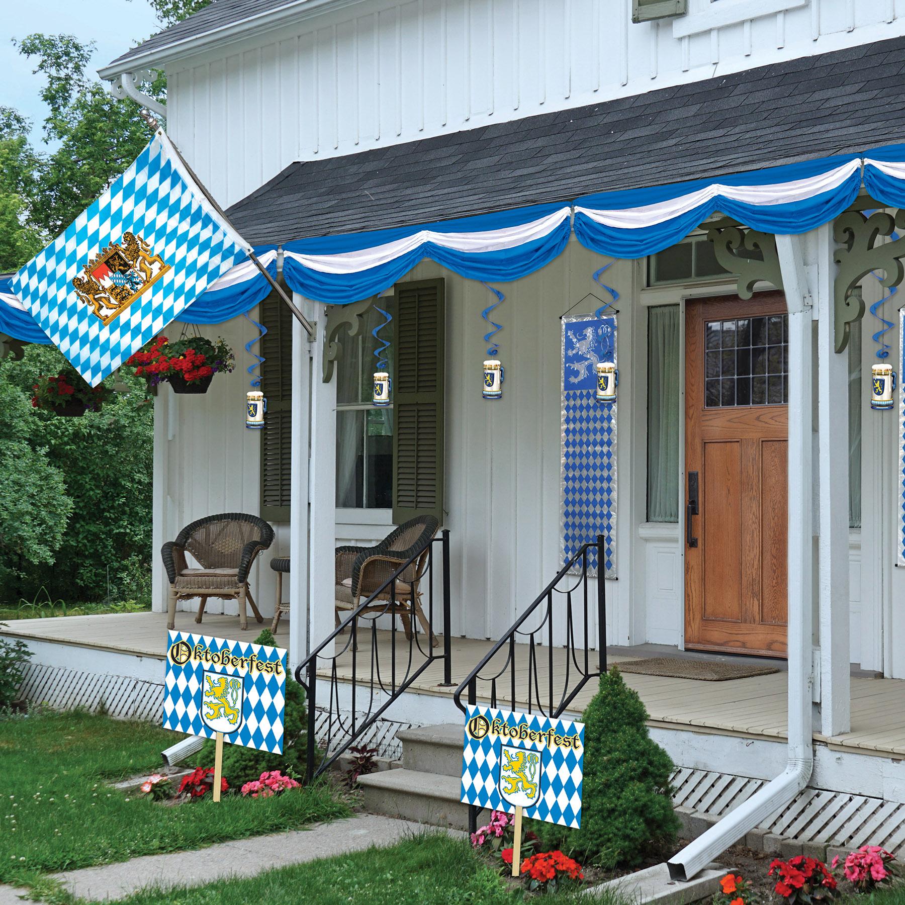 12 Pack Beistle Bavarian Oktoberfest Flags - German Beer Festival Decorations for Party, Home & Outdoor Celebrations