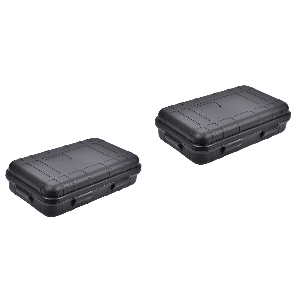 INOOMP 2-Piece Plastic Tool Storage Box - Airtight, Multi-Purpose Organizer for Tools, Fishing Gear & Outdoor Survival Equipment - Perfect for Camping, Garage Organization & DIY Projects (Black)
