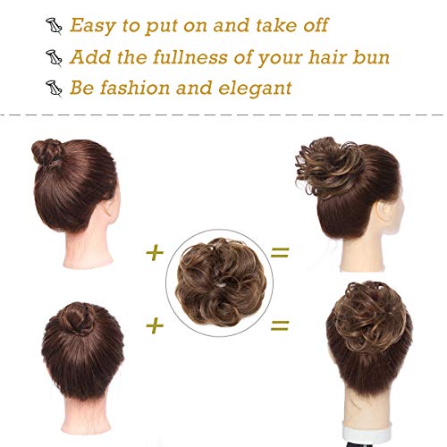 Messy Bun Hair Extension for Curly Hair - Clip-in Updo Hairpiece for Women | Perfect for Weddings, Parties & Everyday Styling