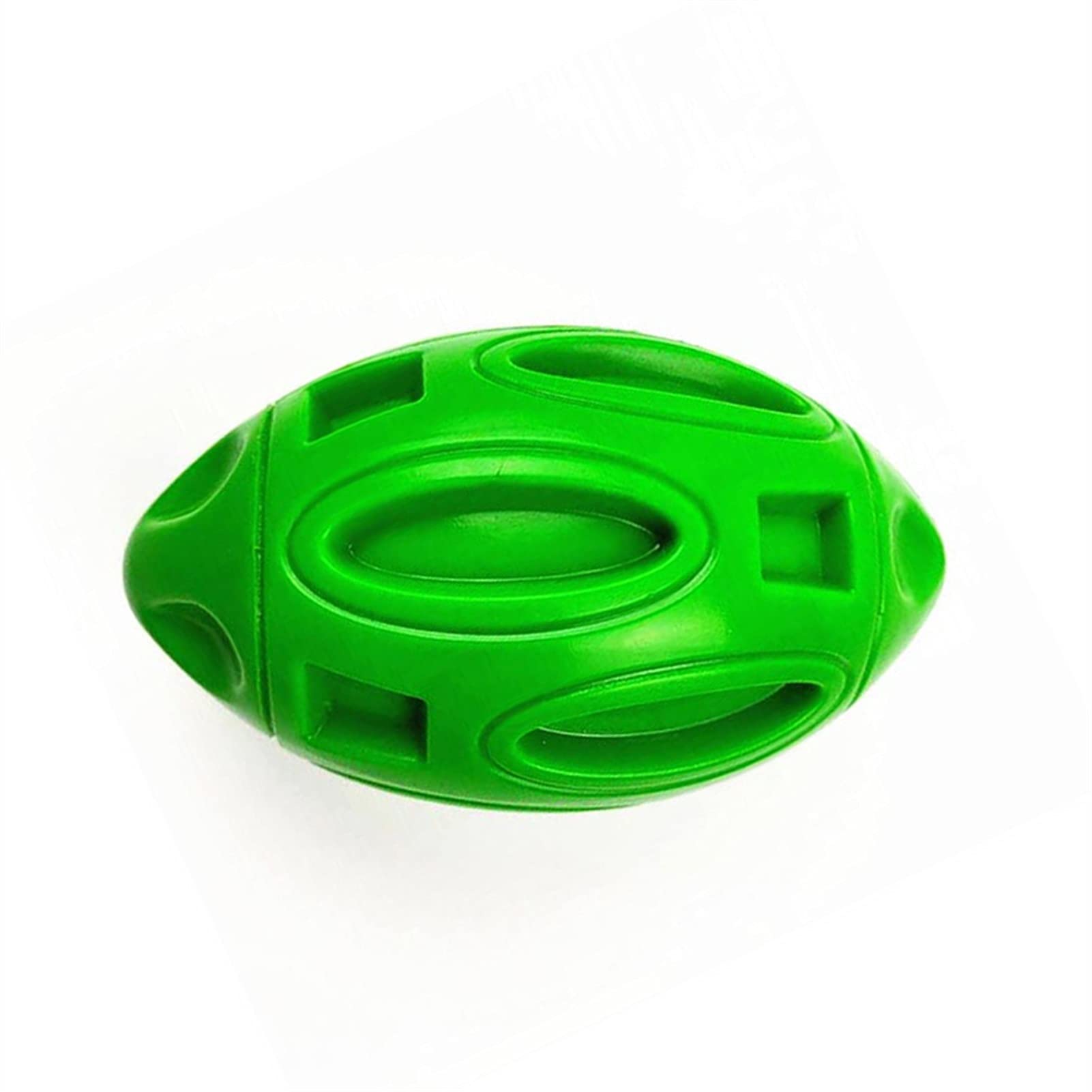 ELKeyko Durable Dog Chew Toy - Interactive Bite Ball for Large & Small Dogs, Teeth Cleaning Rugby Ball Puppy Training Toy with Treat Pocket - Perfect for Playtime, Dental Care & Bonding Activities