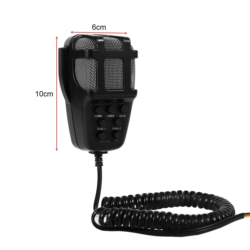 12V Portable PA Speaker with 7 Tone Siren - All Weather Horn Sound Amplifier for Car, Boat, Van, Truck | Emergency Vehicle Warning & Outdoor Safety Alarm System
