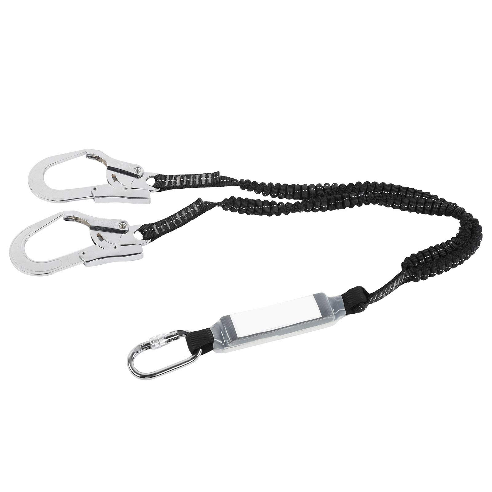 Safety Lanyard with Double Steel Hooks - Anti-Falling Belt for Tree Climbing & Outdoor Work