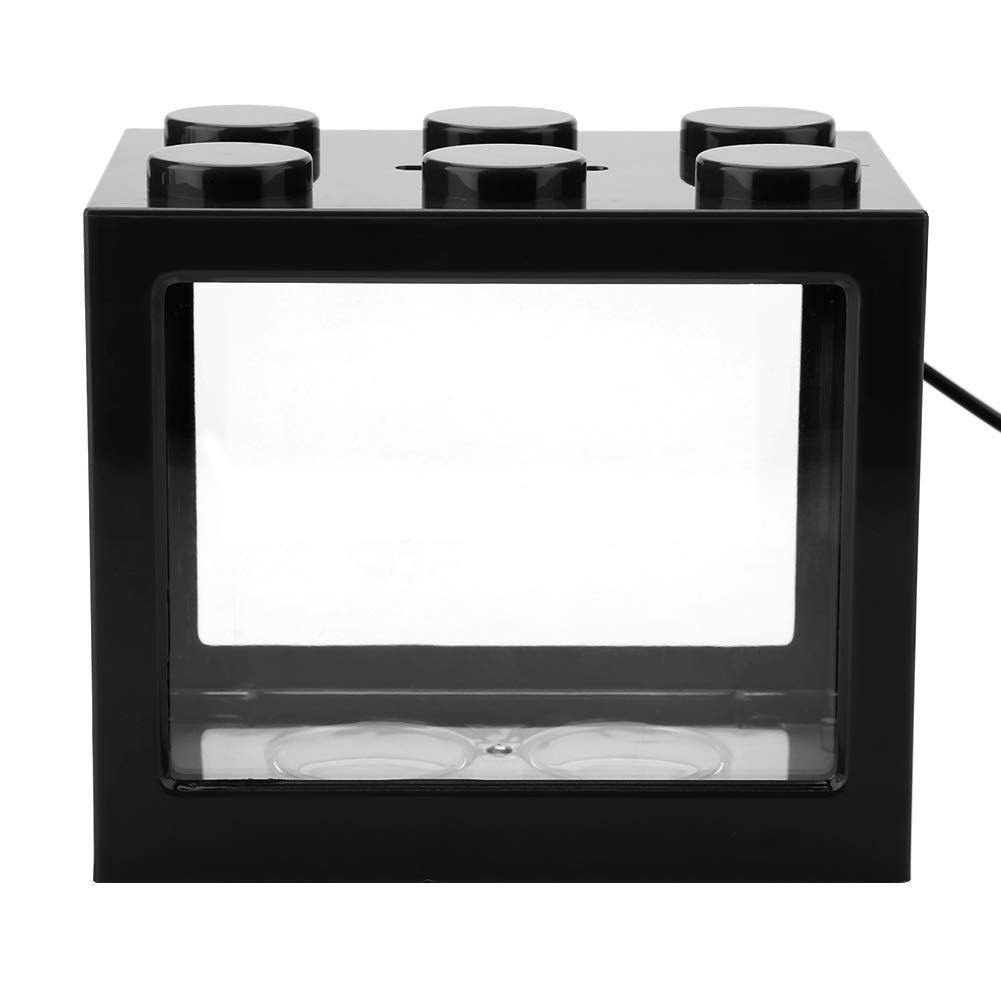 Mini USB Aquarium for Office - Small Decorative Fish Tank with LED Light, Perfect for Desk Decor, Stress Relief & Home/Office Decoration | Ideal Gift for Fish Lovers