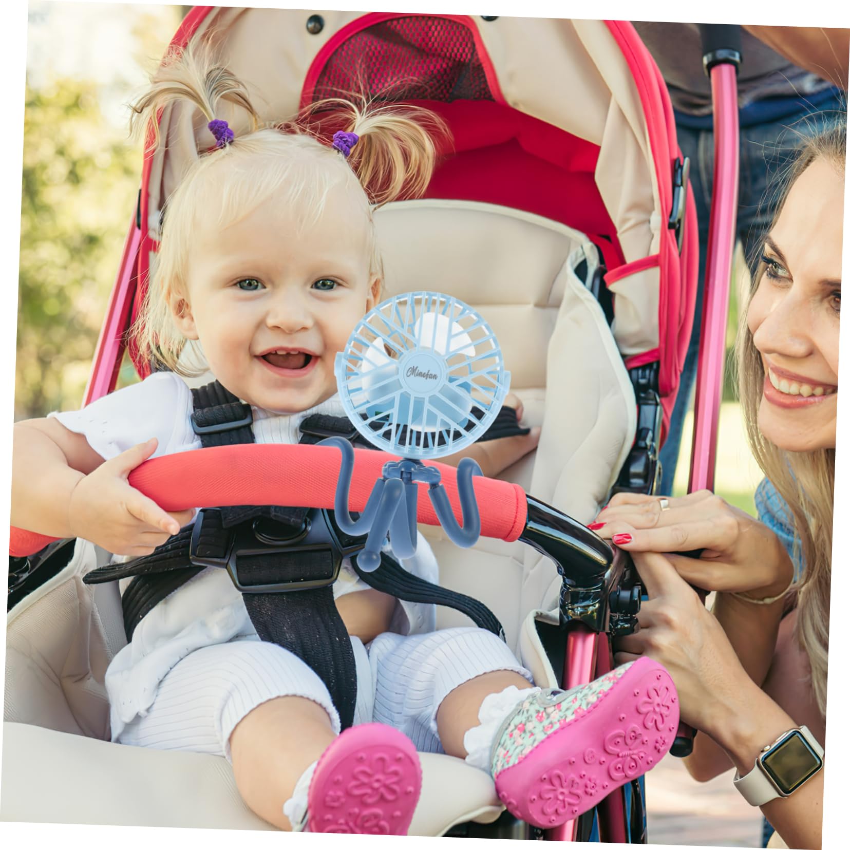 CIYODO Mini Clip Fan for Stroller - Portable Rechargeable Fan with 3 Speed Settings, Ultra Quiet for Baby, Office & Desk Use - Perfect for Strollers, Nursing Rooms, Workstations and Outdoor Activities