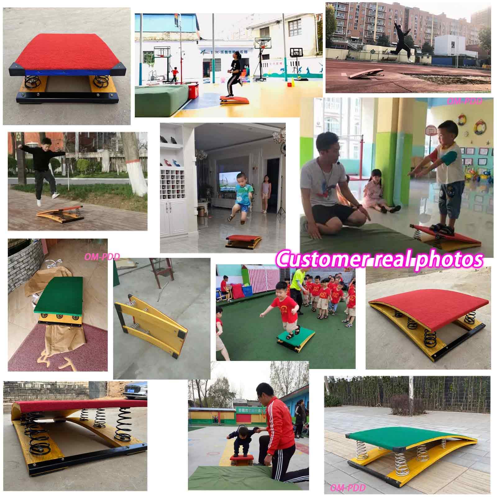 Kids & Junior Gymnastics Springboard - Anti-Skid Felt Surface with Thick Durable Spring (Red/Green) - Perfect for Home Training, Gym Practice & Tumbling Exercises