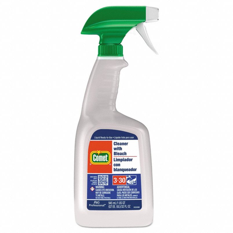 All Purpose Comet with Bleach RTU Cleaner - 32oz (8 Pack) - Powerful Multi-Surface Cleaning for Kitchen, Bathroom & Tough Stains
