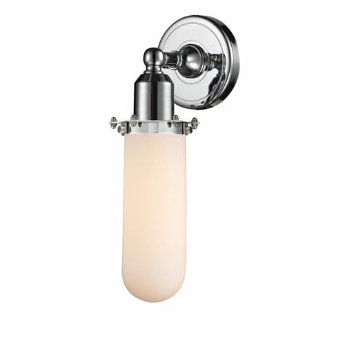 Innovations 900-1W-PC-CE228-PC-W Centri 1 Light Wall Sconce - Modern Polished Chrome Finish - Part of The Austere Collection - Perfect for Bedroom, Hallway, or Entryway Lighting