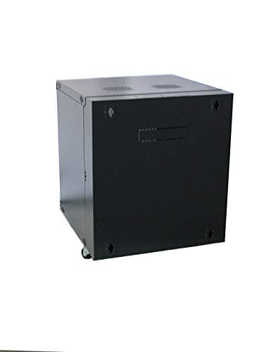 12U Wall Mount Server Rack Cabinet - 600mm Deep Network Equipment Enclosure with Lockable Glass Door | Ideal for Data Centers, Home Offices & IT Closets