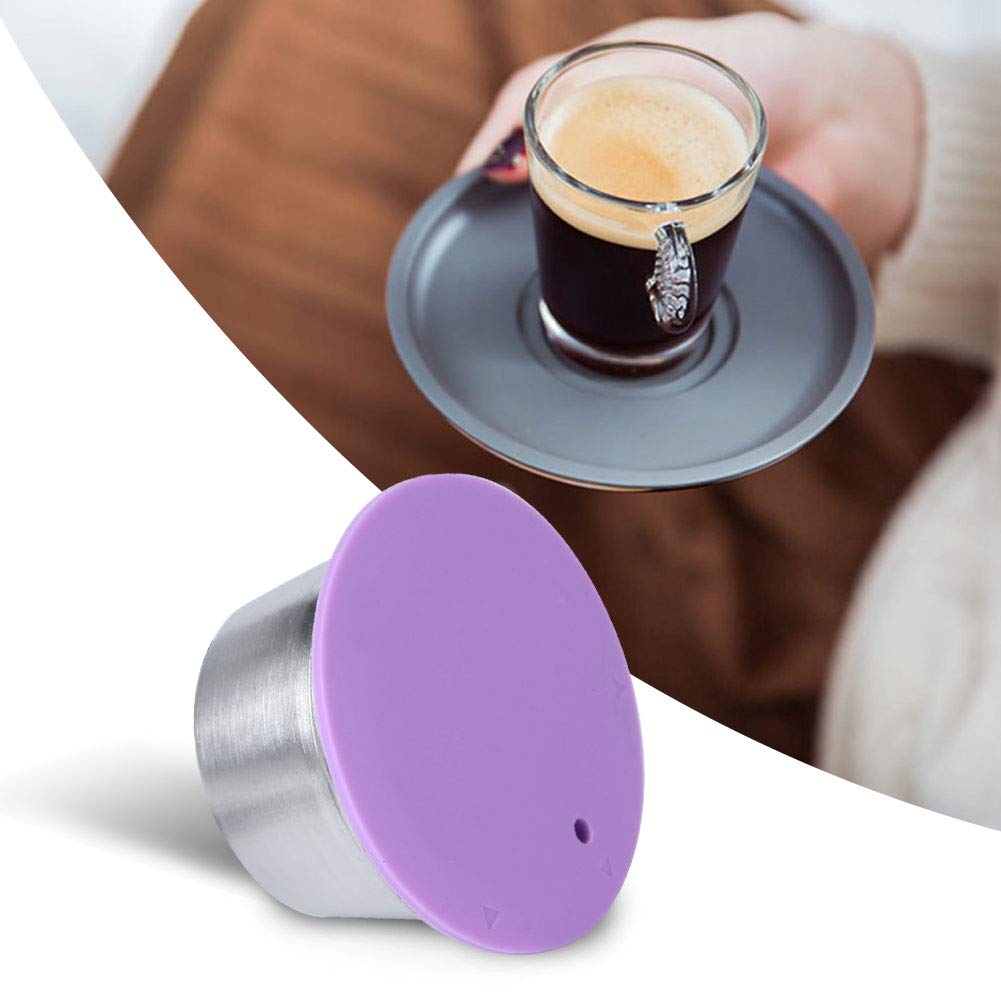 Premium Stainless Steel Reusable Coffee Capsule for Dolce Gusto - Eco-Friendly Refillable Filter Cup, Compatible with Dolce Gusto Coffee Makers (Purple) | Perfect for Home, Office & Travel Use