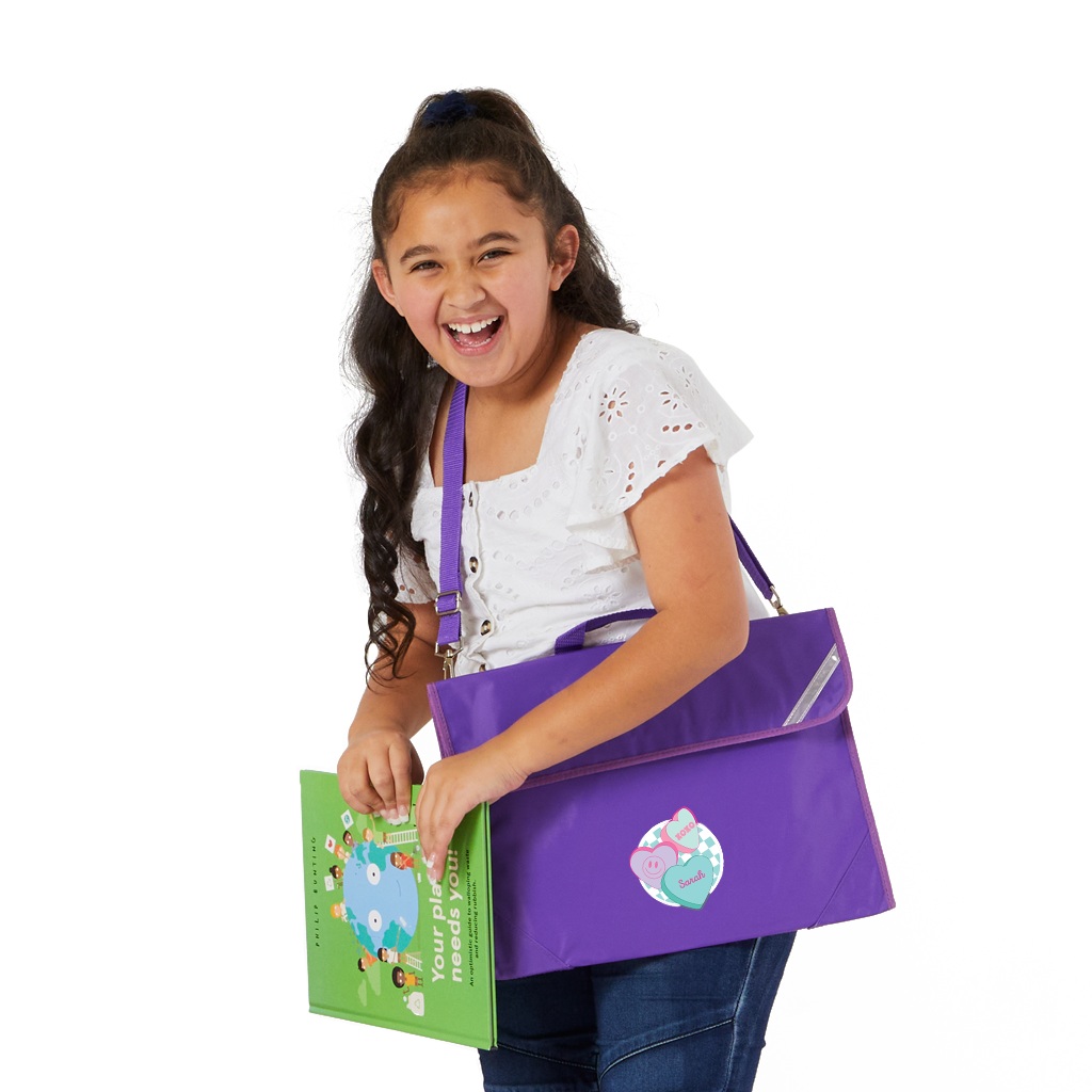 Window Library Bag - Durable & Stylish Book Tote for School, Work & Travel - Perfect for Students, Teachers & Book Lovers