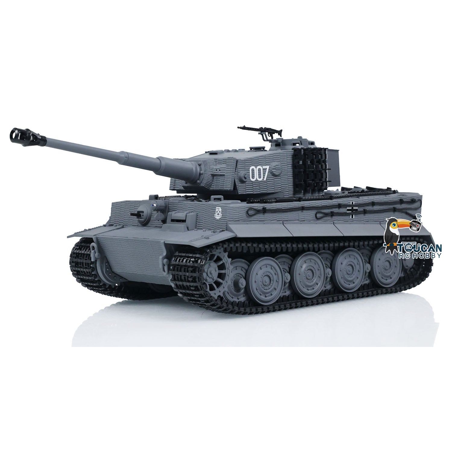 Taigen Tiger I 1/24 Scale RC Battle Tank with Infrared Combat, Barrel Recoil & LED Flash - Remote Control Military Tank Toy for Collectors & Hobbyists - Perfect for War Games, Display & Gift Giving