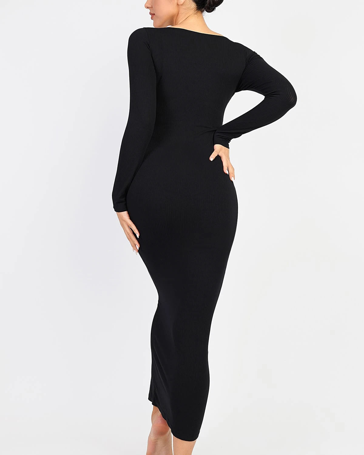 Stylish Cozy Ribbed Shoulder Cut Out Bodycon Dress for Women | Perfect for Date Night, Parties & Evening Events