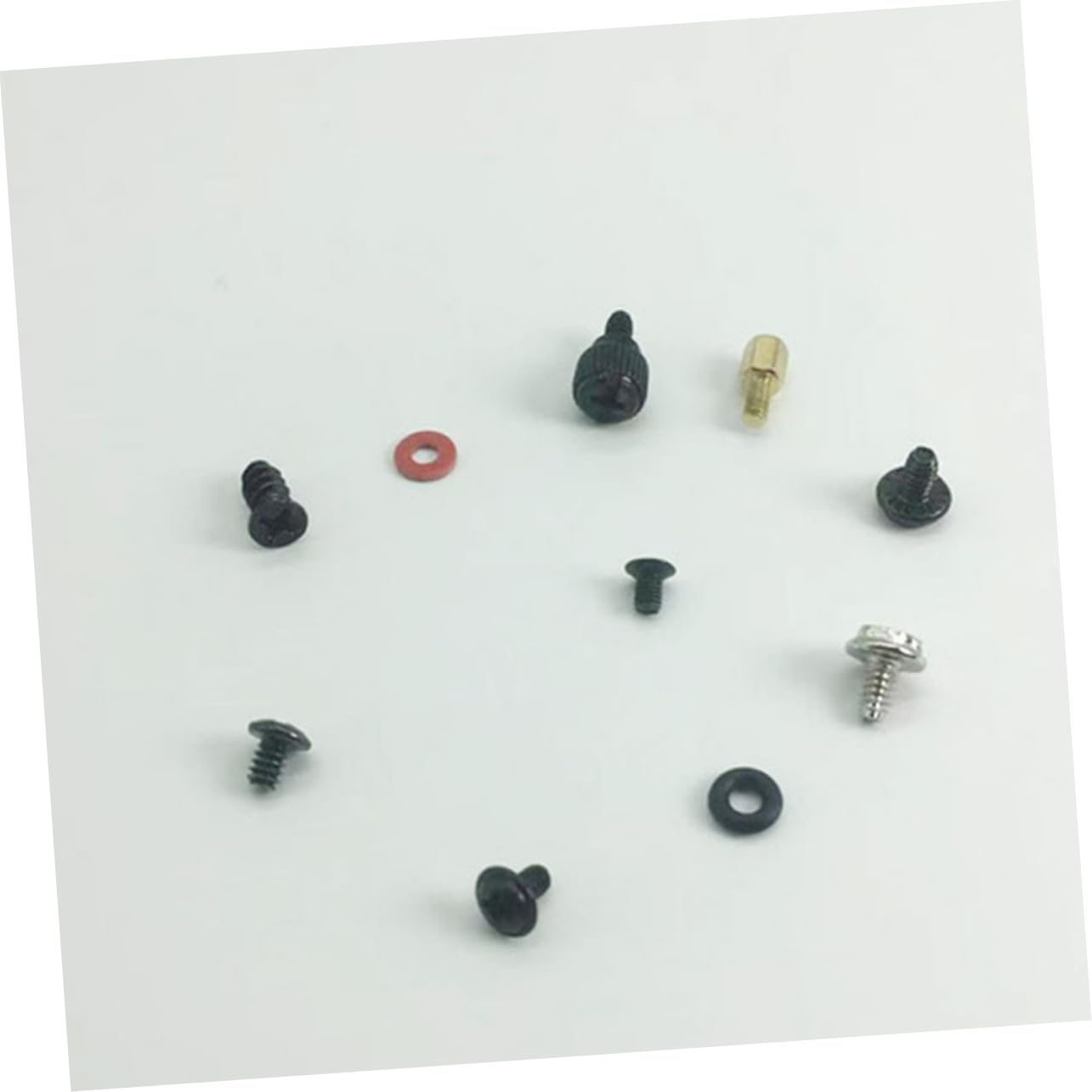 1 Set Computer Case Screws - Electronic Product Fittings & Computer Accessories for Repair - Reusable Countersunk Head Metal Screws with Paper Washers - Perfect for PC Building, Maintenance, and Chassis Assembly