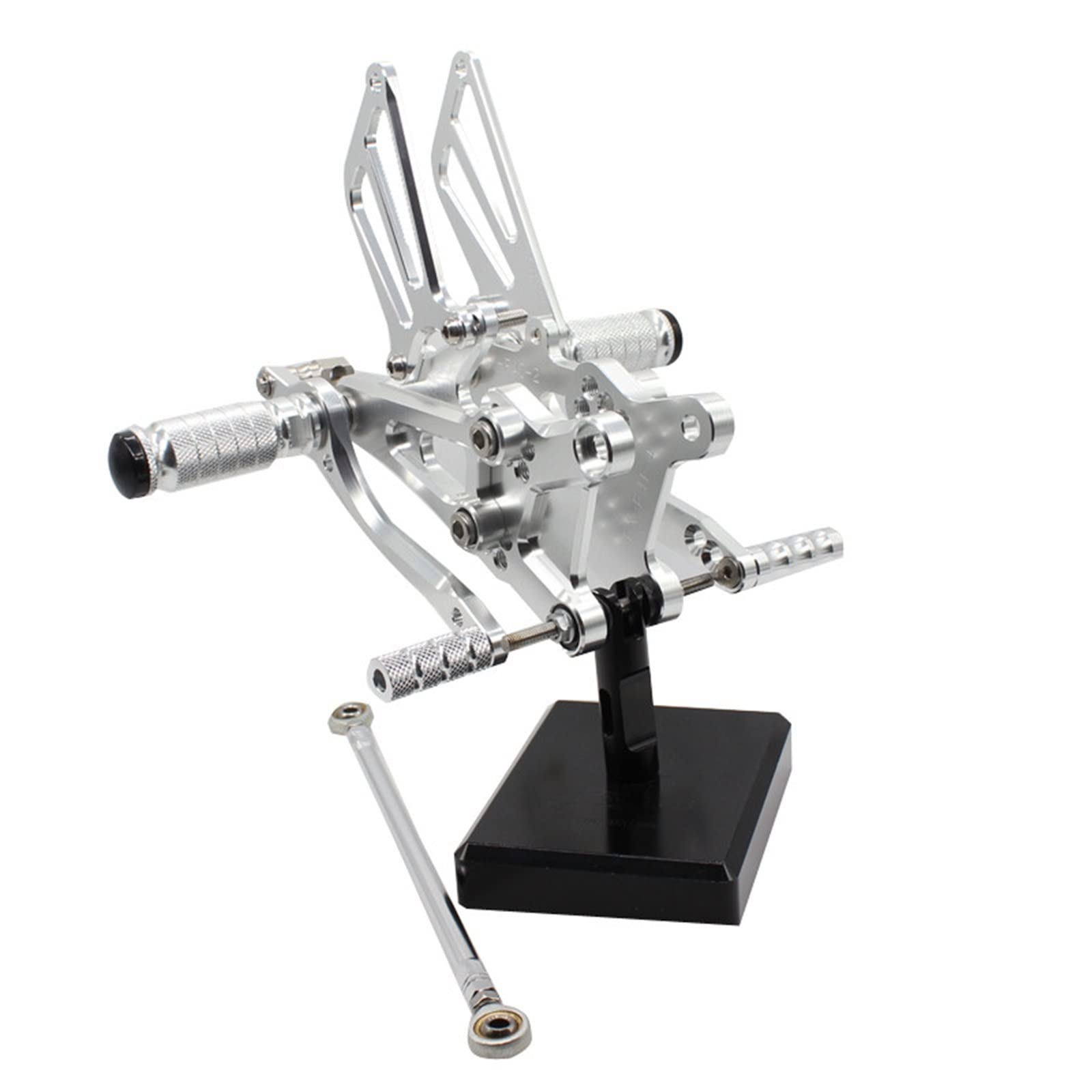 Honda CBR600 CBR600 F4I 2001-2007 CNC Adjustable Rearset Foot Peg Pedal Set - Silver | Motorcycle Upgrade Accessories for Racing & Street Performance
