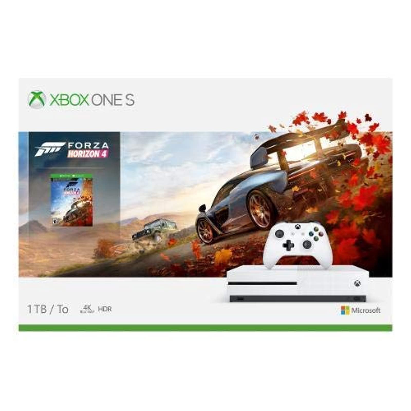 Refurbished Xbox One S 1TB Gaming Console with Forza Horizon 4 Bundle - Powerful HD Gaming System for Family Entertainment & Online Multiplayer Games