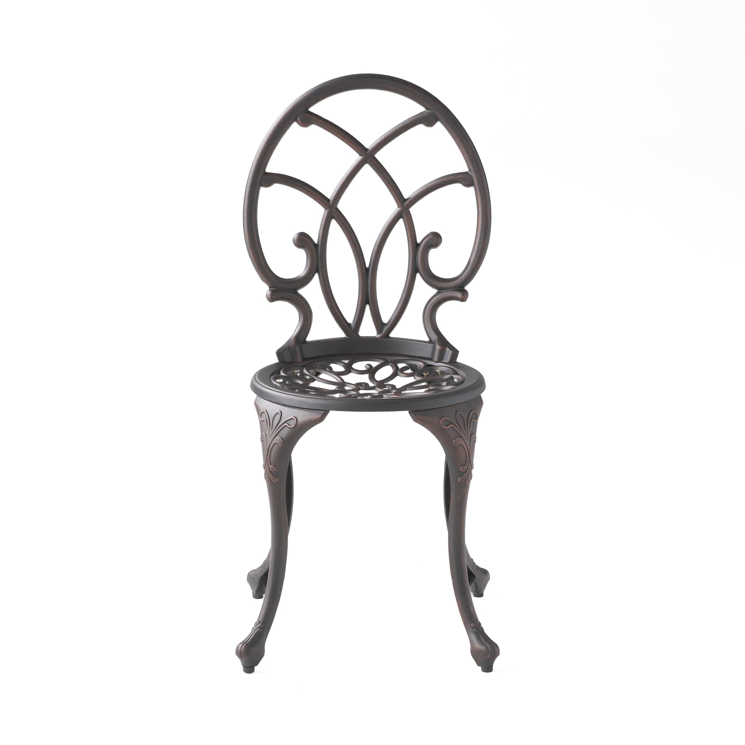 Charleston 3-Piece Cast Iron Bistro Set - Outdoor Patio Dining Furniture for Garden, Balcony & Backyard
