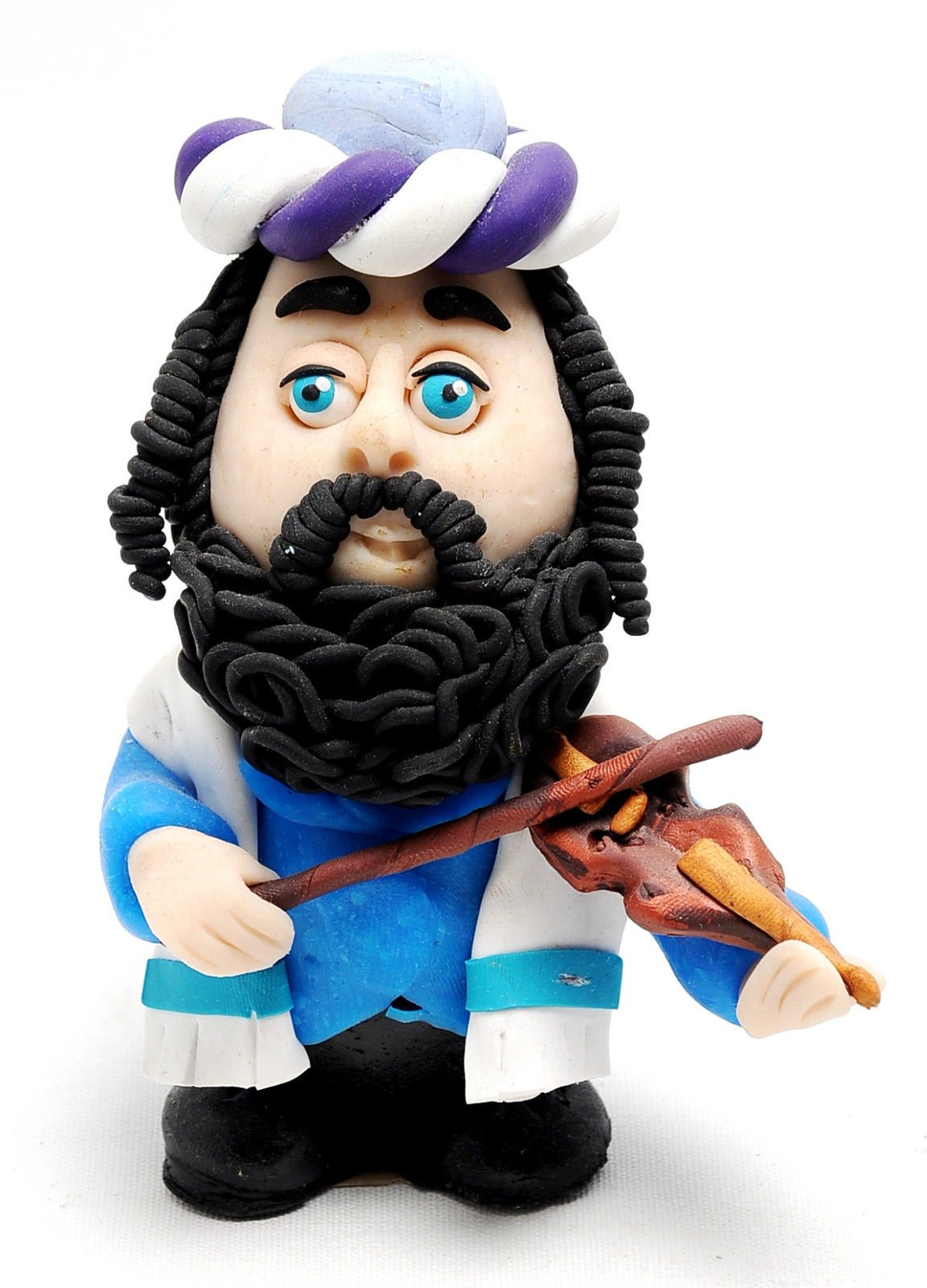 Yigal Art Judaica Jewish Ceramic Clay Figurine - Handmade Terracotta Sculpture for Home Decor, Jewish Holidays & Gift Giving