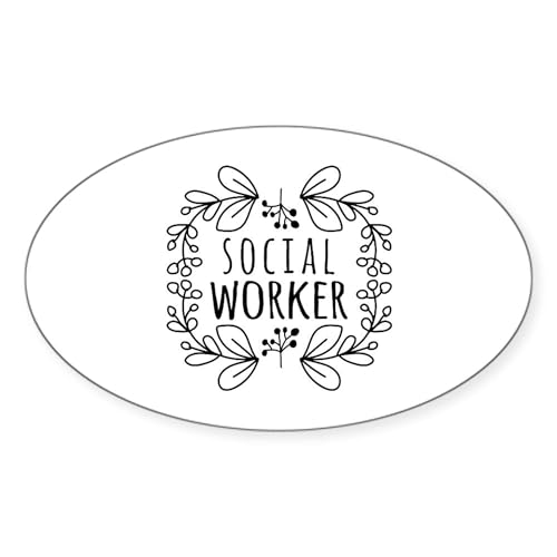 White - Hand Drawn Wreath Social Worker