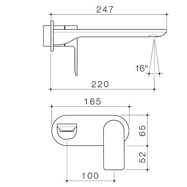 Caroma Urbane II 220mm Lead-Free Wall Mounted Basin/Bath Mixer Tap in Round Gunmetal Finish - Perfect for Modern Bathroom Renovations and Spa-Like Showers