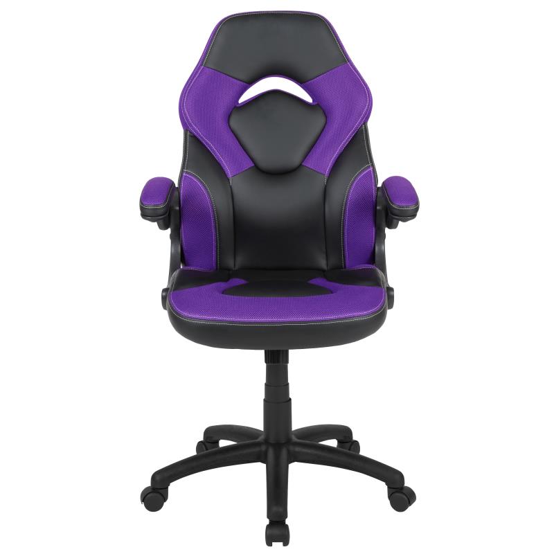 FLASH X10 Gaming Racing Ergonomic Leather Computer Chair - Adjustable Swivel Office Chair with Flip-Up Arms for PC Gaming, Esports & Home Office Workspace