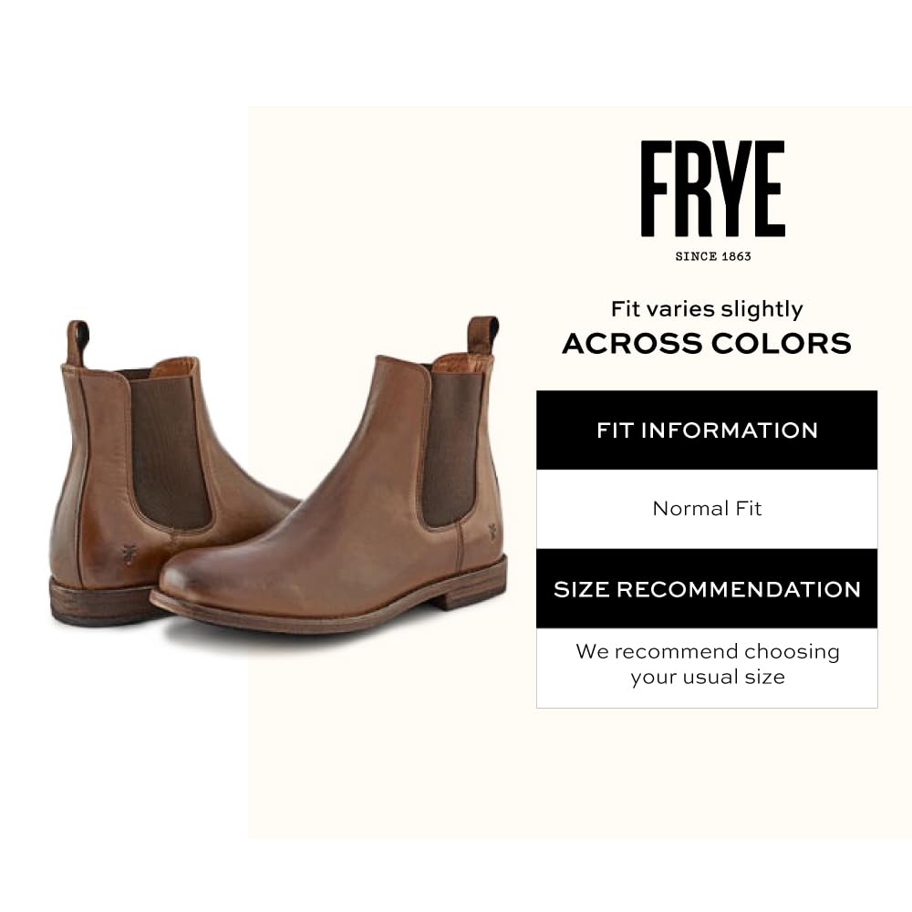 Frye Tyler Men's Chelsea Boots - Flexible Blake Construction, Elastic Side Panels, Comfort Footbed & Leather Lined - 6
