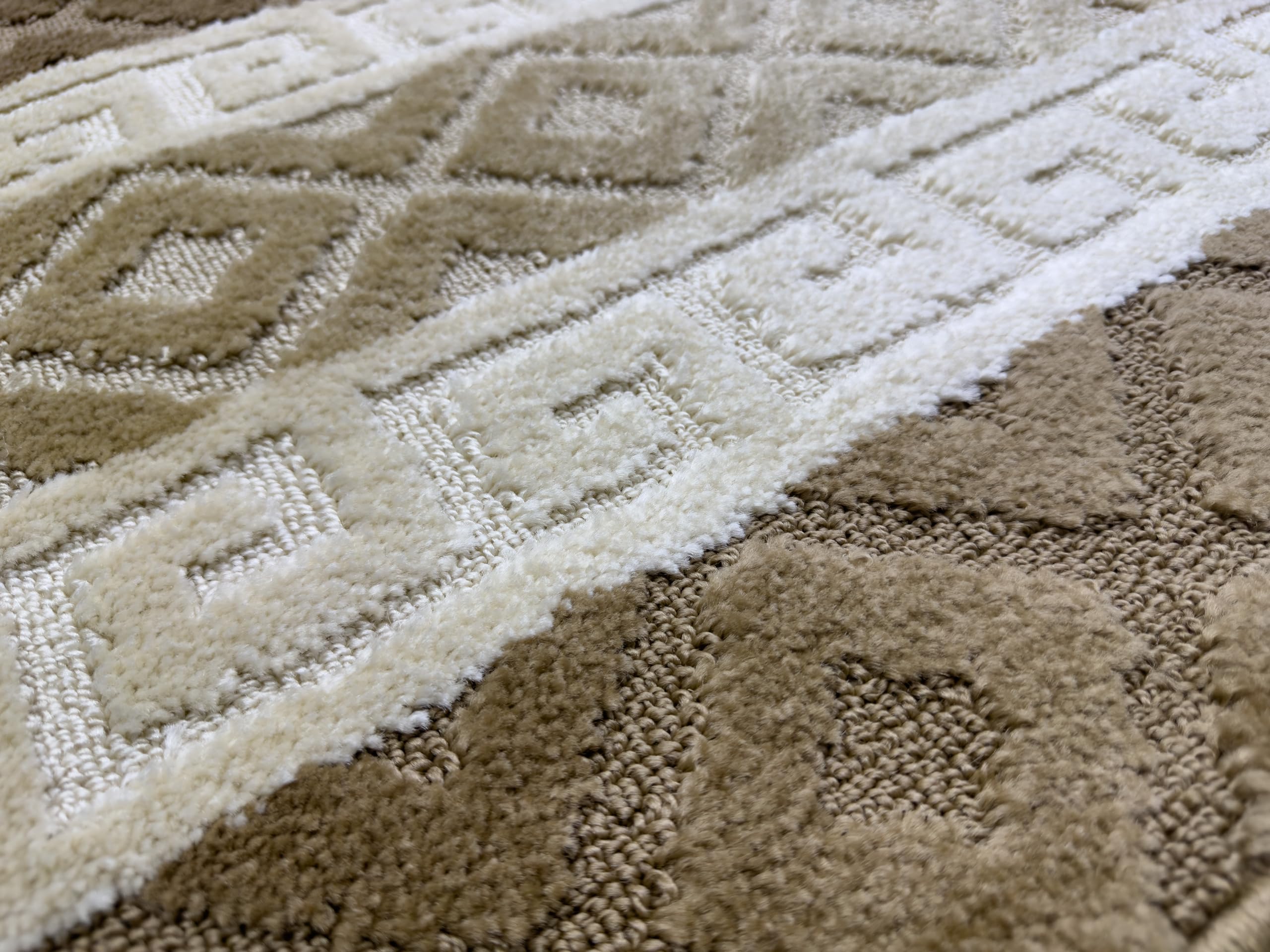 Non-Slip Greek Key Runner Rug 26