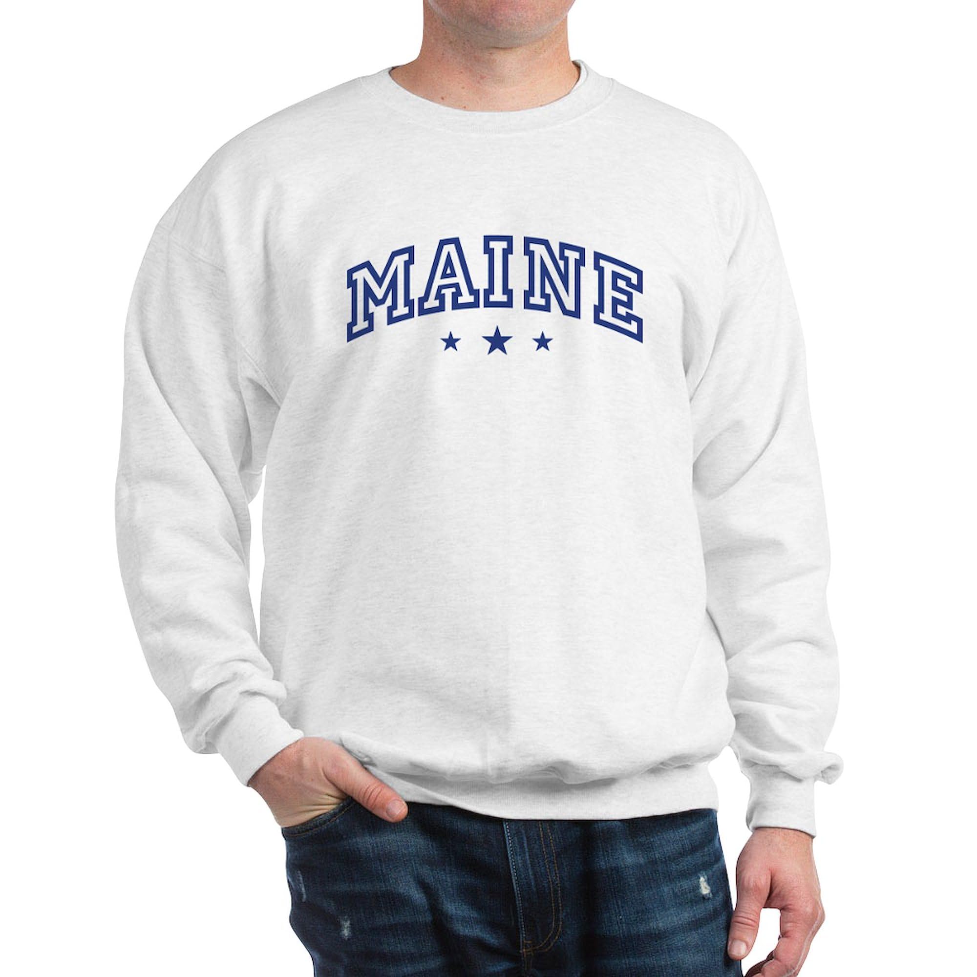 Classic Crew Neck Light Sweatshirt - Maine Themed Casual Pullover | Perfect for Outdoor Activities, College Campuses & Cozy Loungewear