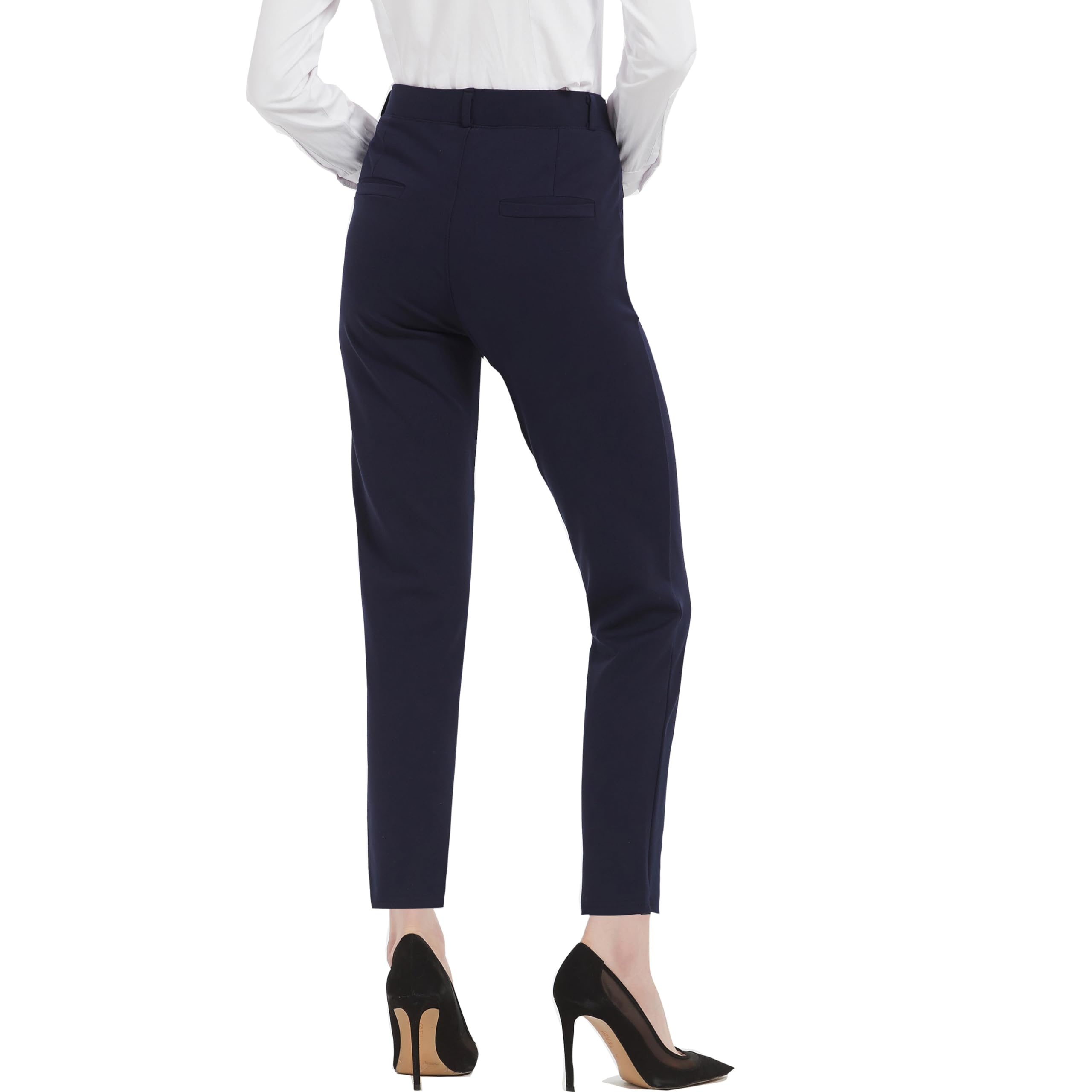 MGWDT Women's Stretchy Blazer Pants - Professional Pull-On Work Pants for Business & Office Wear | Comfortable Dress Pants for Women | Perfect for Business Meetings, Office Work & Formal Occasions