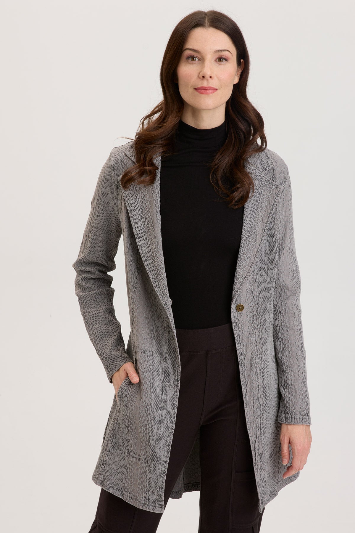 Stylish Rhodora Long Blazer for Women - Elegant Formal & Office Wear - Perfect for Business Meetings, Weddings & Professional Events