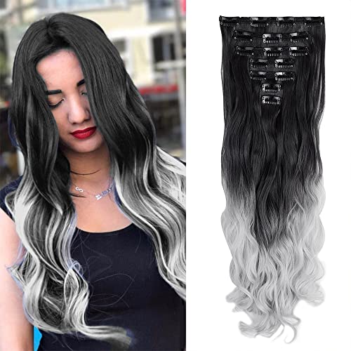Dark Brown To Silver Grey(Curly)