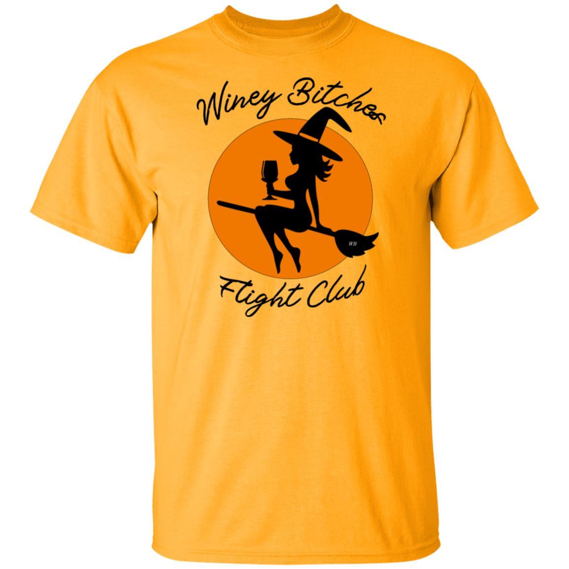 WineyBitches.Co Ultra Soft Cotton T-Shirt - Winey Bitches Flight Club Graphic Tee for Women | Perfect for Casual Wear, Girls Night Out & Wine Tasting Events