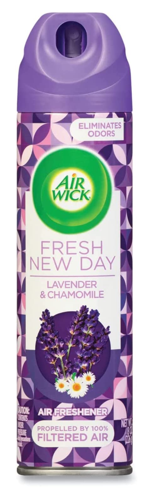 Air Wick Aerosol Spray Air Freshener - Lavender & Chamomile Scent, 8 oz (10-Pack) | Eliminate Odors in Home, Office, Bathroom & Car