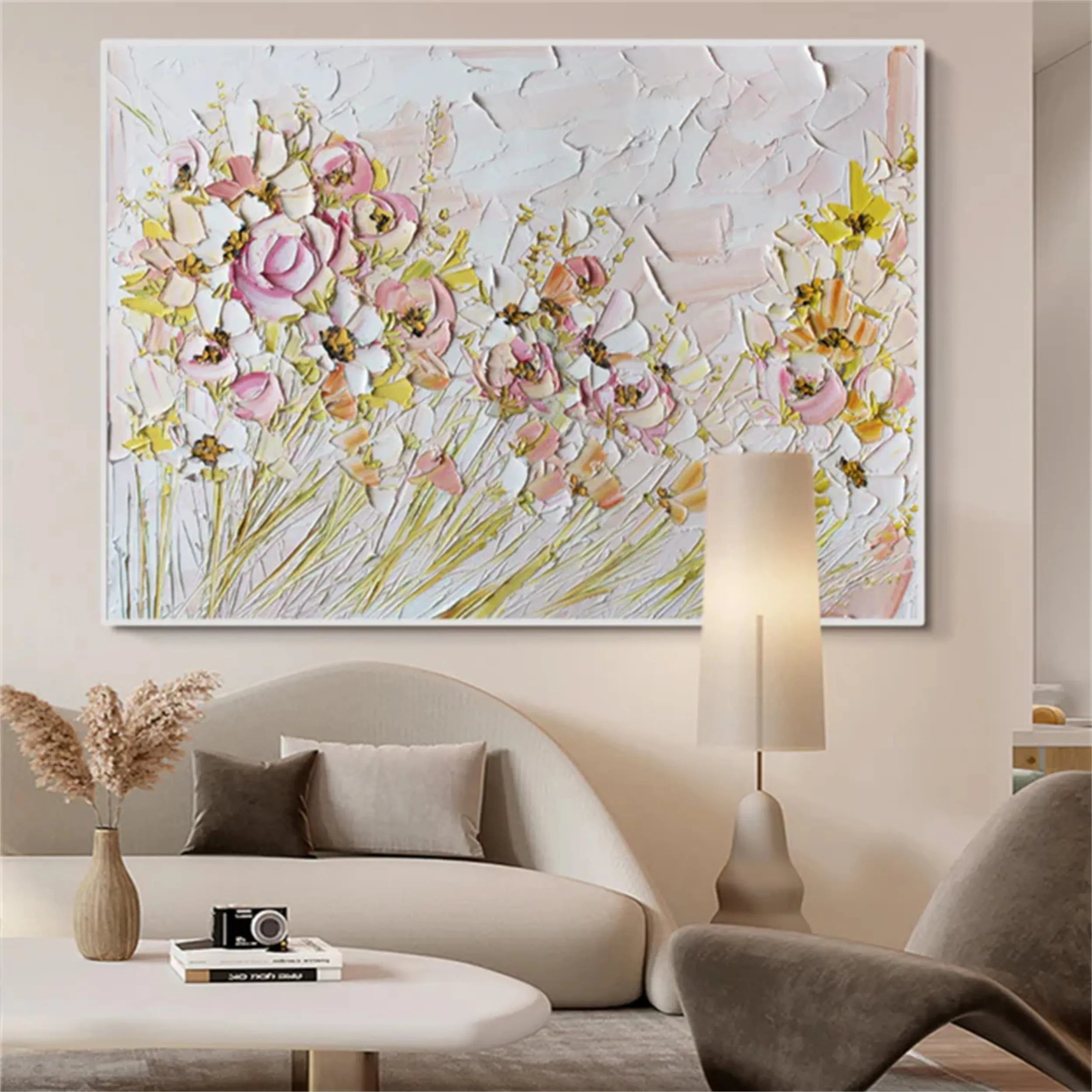 Flower and Tree Painting #FT047 - Handmade Canvas Art for Home Decor, Office Wall Art, and Gift Ideas