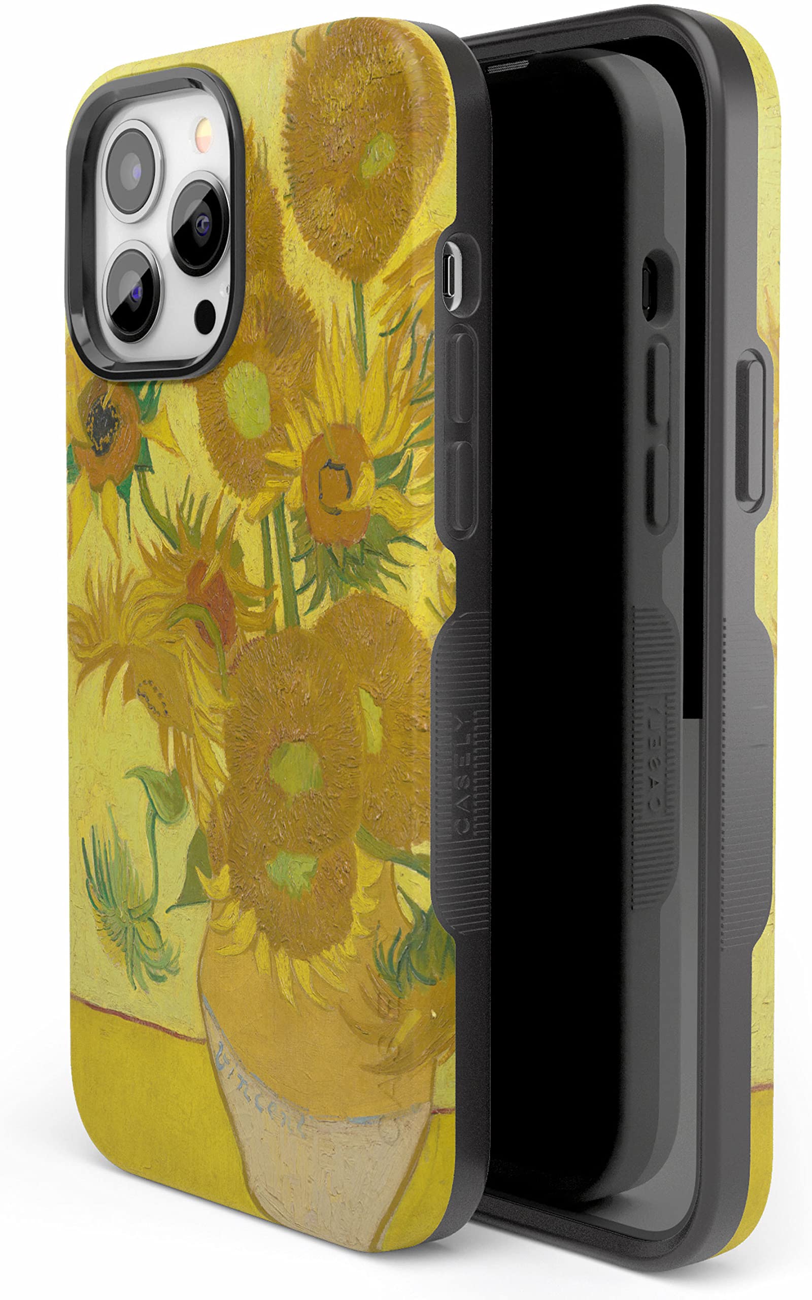 Casely iPhone 13 Pro Floral Case with MagSafe - Van Gogh Sunflowers Design Protective Phone Cover for Women & Men | Perfect for Daily Use, Travel & Gift Giving
